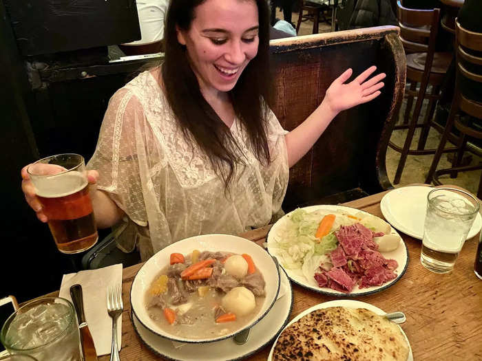 The dishes came out all at once and, as you can see, I was very excited to begin my authentic Irish feast.