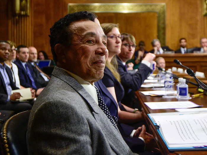 Smokey Robinson expressed his support for the Music Modernization Act at a 2018 Senate Judiciary Committee hearing.