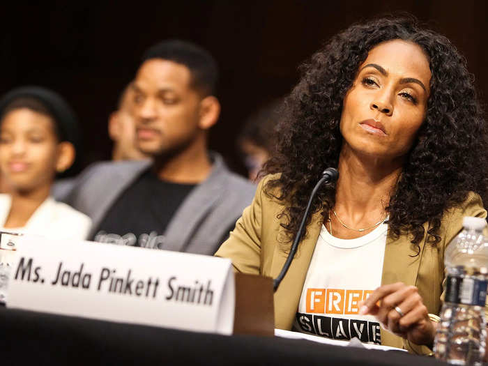 Jada Pinkett Smith testified before the Senate Committee on Foreign Relations in 2012 about ending human trafficking.