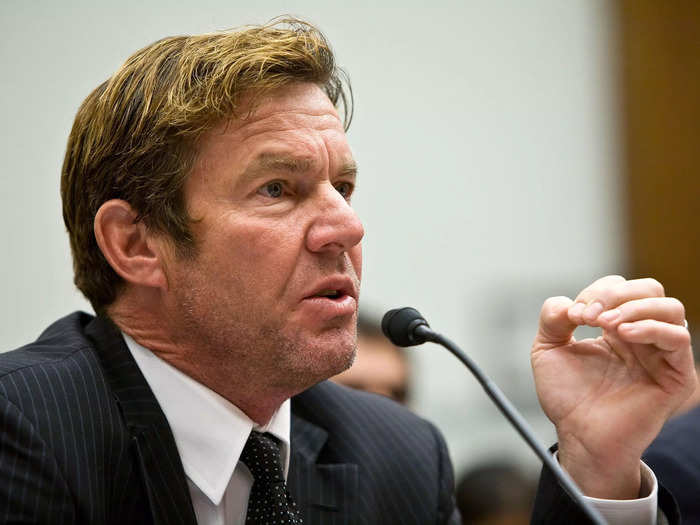 Dennis Quaid testified before the House Committee on Oversight and Government Reform about holding pharmaceutical companies accountable through lawsuits in 2008.