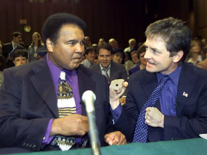 Muhammad Ali and Michael J. Fox lobbied the Senate Subcommittee on Labor, Health, Human Services and Education for increased funding for Parkinson