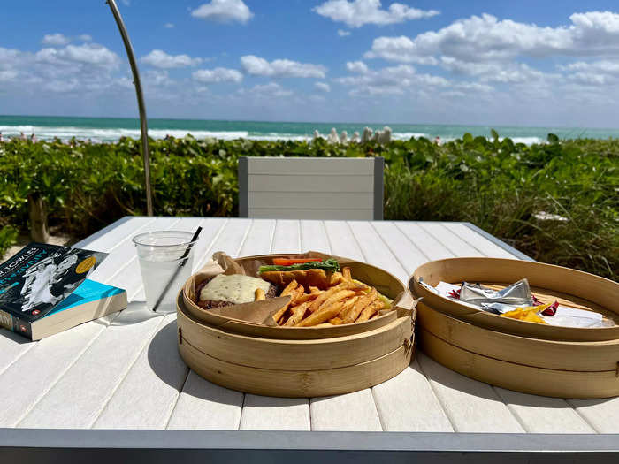 I grabbed lunch there, which came in a wicker platter that complemented the views of paradise that stretched before me.