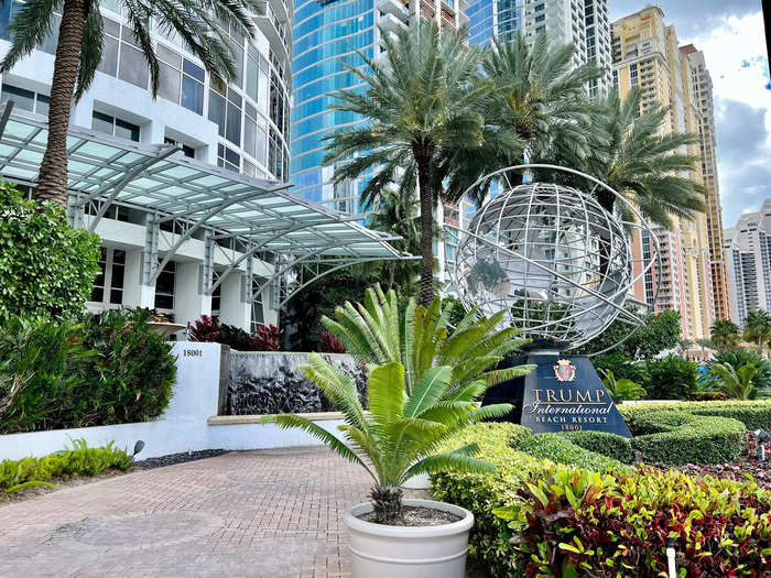 The Trump International Resort in Sunny Isles Beach is a four-star resort that stands at 32 stories high, situated between the beach and the Intracoastal Waterway.