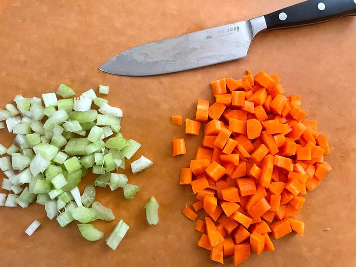 Before I began making the ragu, I prepped my vegetables.