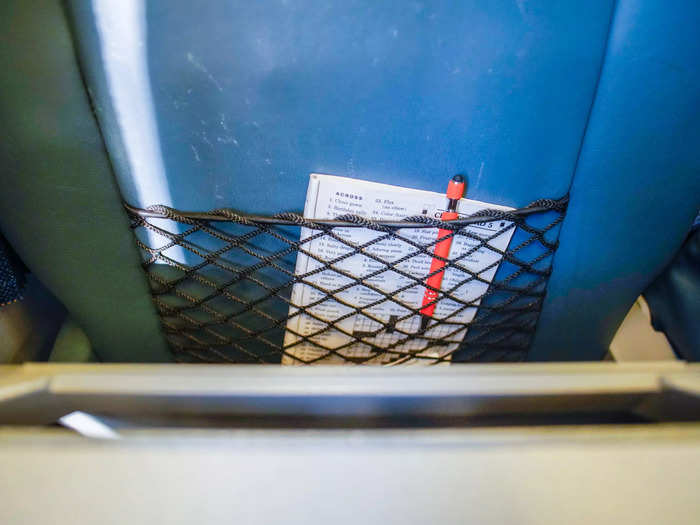 There was also a seat-back pocket, but it was only large enough to fit my puzzle book. It seemed to be around the same size as the seat-back pockets on other Amtrak trains I