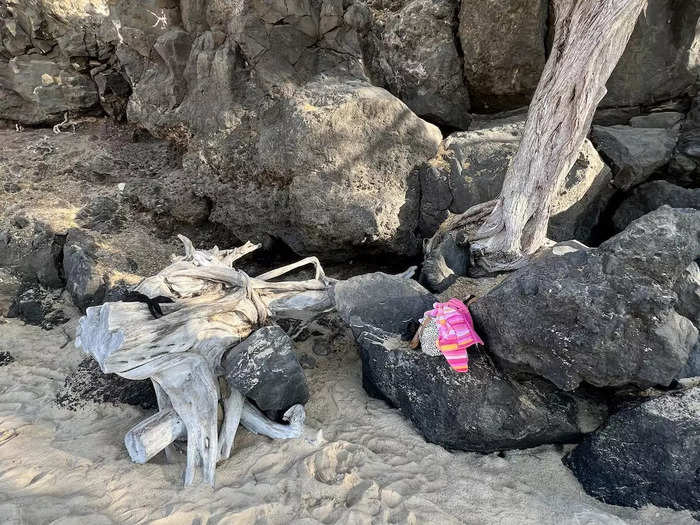 I set my beach bag down on a volcanic rock and started to explore.