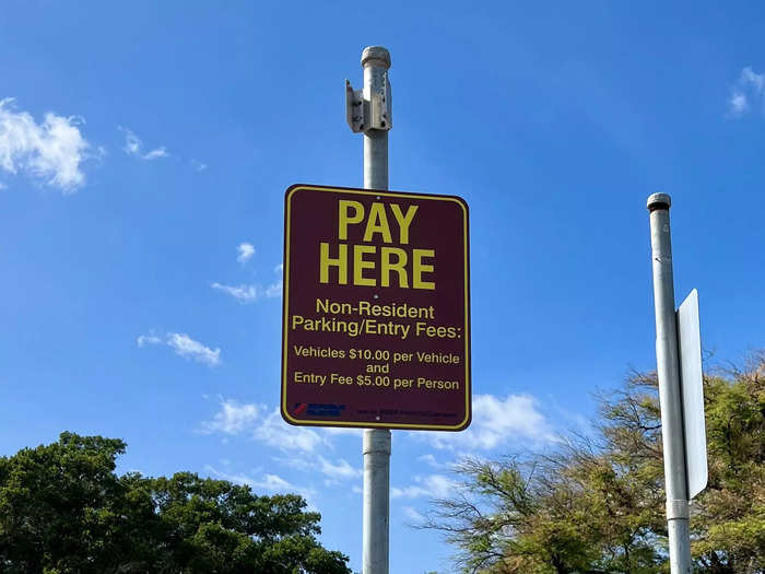 Upon entering the park, nonresidents were asked to pay a couple of fees.