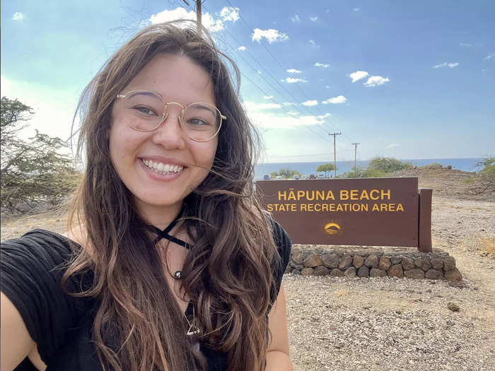 After driving a total of 30 minutes, I arrived at Hapuna Beach.