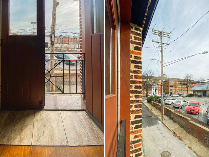 A windowed door opens up to a barrier, creating a balcony without any additional outdoor platform, which I thought was clever during the tour.