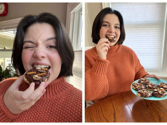 With the cookies done, the only thing left to do was to take a bite.