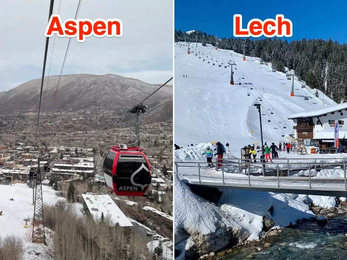 Cost-wise, Aspen is a bit more expensive. A day pass to ski in Aspen will set you back about $200 compared to Lech