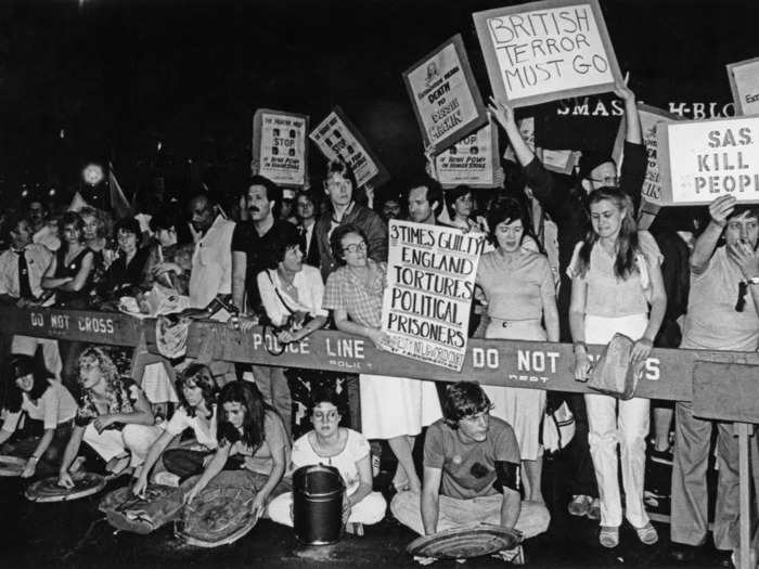 Four protesters were arrested and charged with disorderly conduct when Prince Charles visited New York City in the midst of "The Troubles" in 1981.