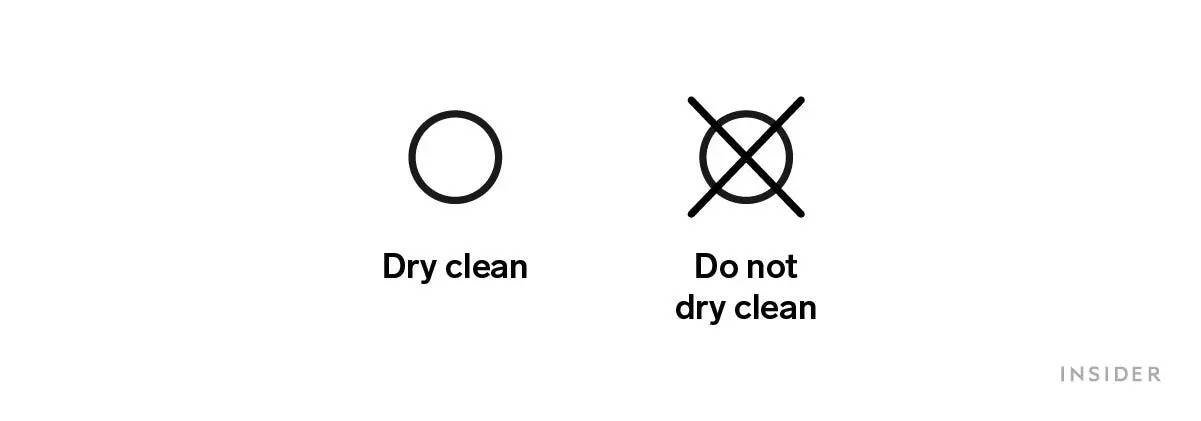 Dry clean symbols.