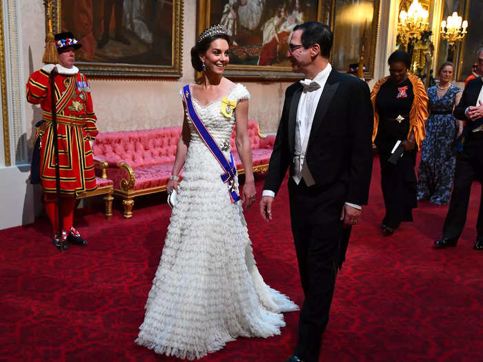 Middleton practically resembled a queen while attending a state banquet in June 2019.