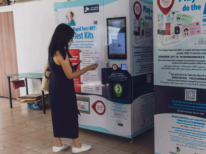 Finally, I stopped at a COVID-era vending machine: Singapore is one of the few countries in the world that has antigen rapid test (ART) vending machines.