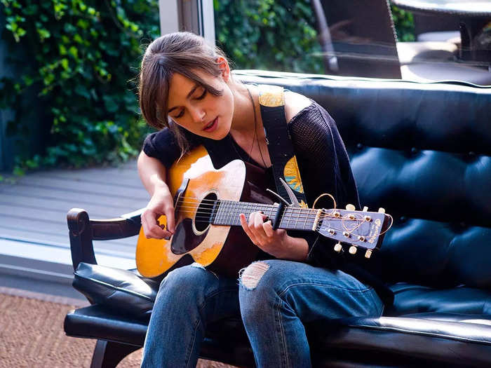 In the musical "Begin Again" (2014), the actress starred opposite Mark Ruffalo and Hailee Steinfeld.