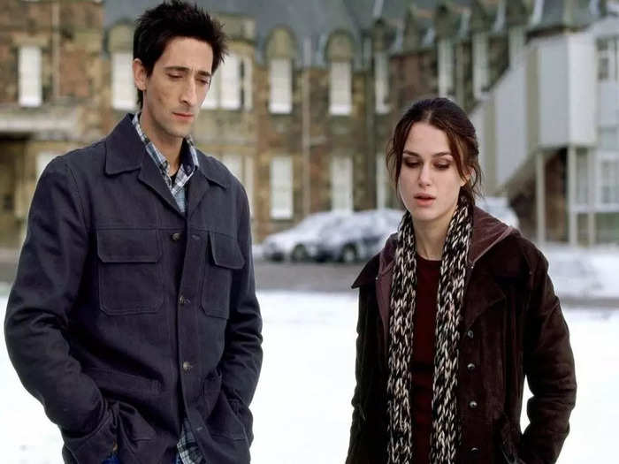 In the thriller "The Jacket" (2005), Knightley starred alongside Adrien Brody.