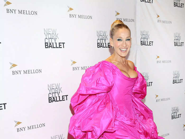 For the 2019 New York City Ballet Gall Fashion Gala, Parker stepped it up yet again by rocking this hot-pink ruffled gown.