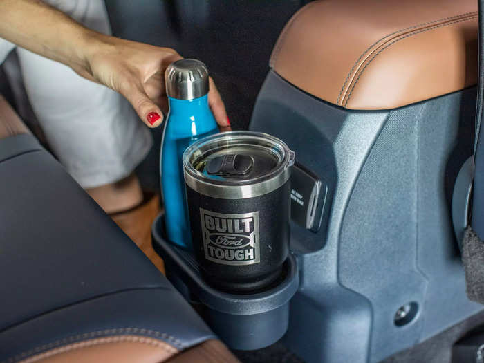 A series of FITS slots dispersed throughout the cabin let customers insert accessories like cupholders or their own 3D-printed add-ons.