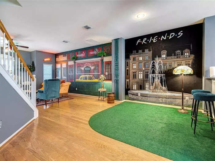 The property, which is on sale for $330,000, is packed with show-inspired furniture and wall murals reminiscent of scenes from the show.