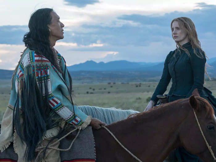 22. In the biographical western "Woman Walks Ahead," Chastain plays a Swiss-American portrait painter.