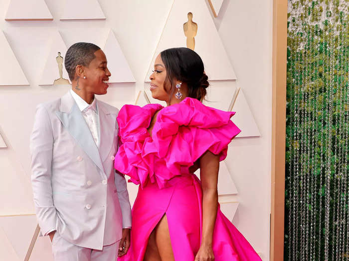 Jessica Betts and Niecy Nash embraced color on the Oscars red carpet.