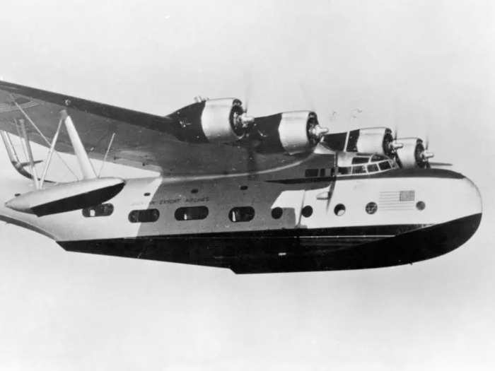 The international service started with Vought-Sikorsky VS-44 flying boats on routes between New York and cities like Shannon, Copenhagen, Berlin, Oslo, and Helsinki.