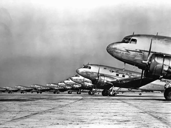 The DC-3 was built to carry passengers and make air travel profitable for carriers without relying on government subsidies. The first version was the Douglas Sleeper Transport, also known as Skysleepers, which was delivered to American in 1936.