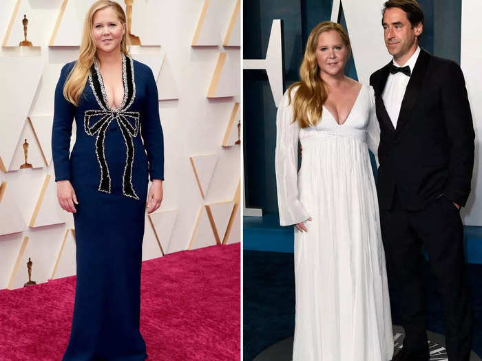 Amy Schumer looked more comfortable in the white dress she wore to Vanity Fair