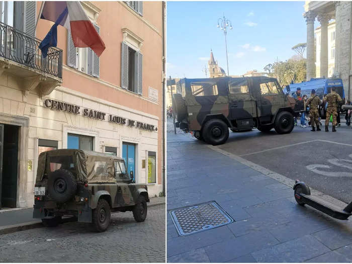 I found it unnerving at first to see so many police and army officers with their vehicles patrolling the streets of Rome.