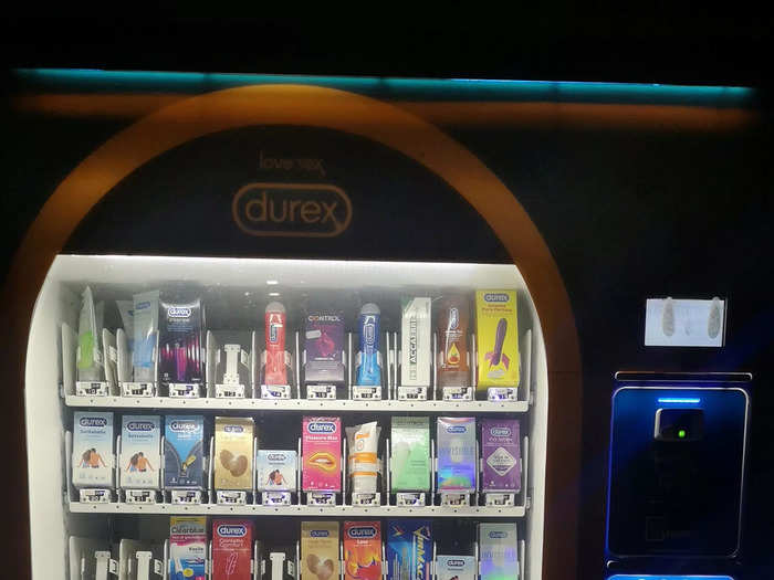 I was surprised to see Durex vending machines dotted around the city, offering sexual-health paraphernalia that