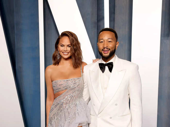 Chrissy Teigen and John Legend put a modern twist on old Hollywood glam.