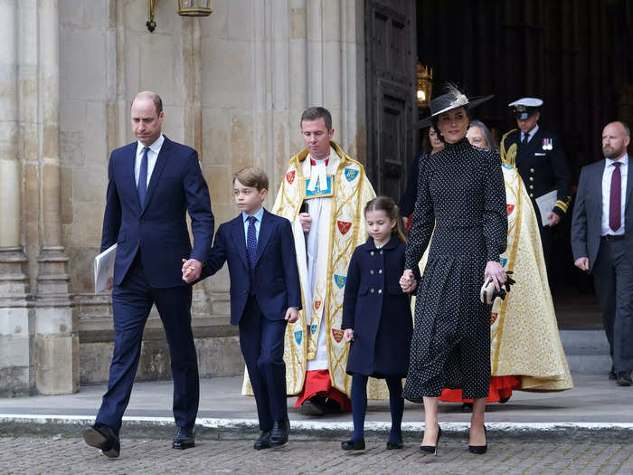 The ceremony lasted for around an hour. While some people stayed behind and chatted, others were pictured leaving Westminster Abbey after the service ended.
