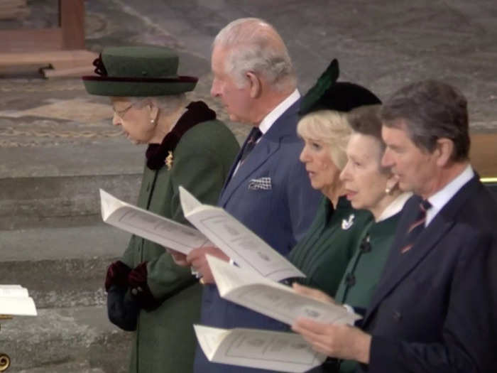 Guests sang hymns at the service, which they weren