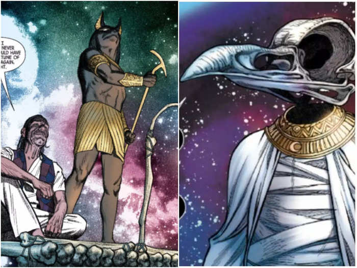 Moon Knight is often assisted by Egyptian deities.