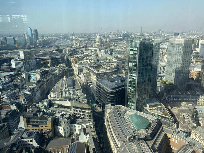 You can see for miles across London, including landmarks like St Paul