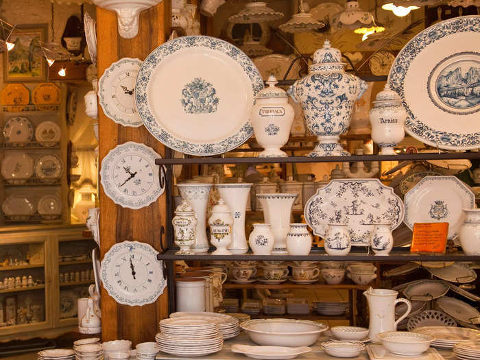 Thrifting dishes can save you money on tableware rentals and add personality to a reception.