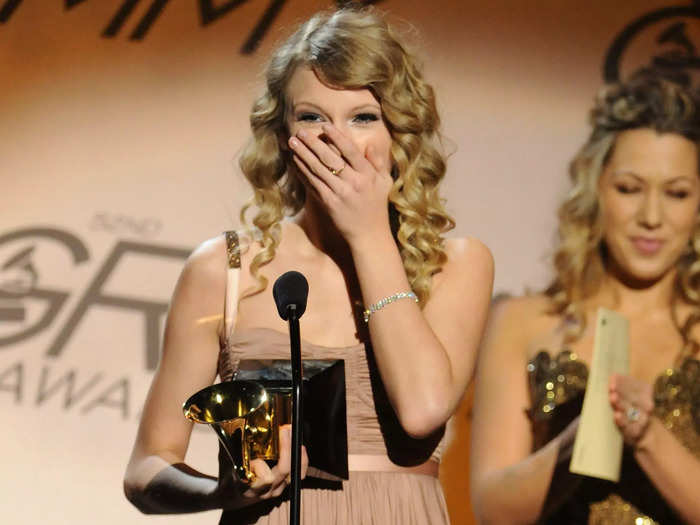 Taylor Swift won four Grammys in 2010. At the time, she was the youngest Grammy winner in history.
