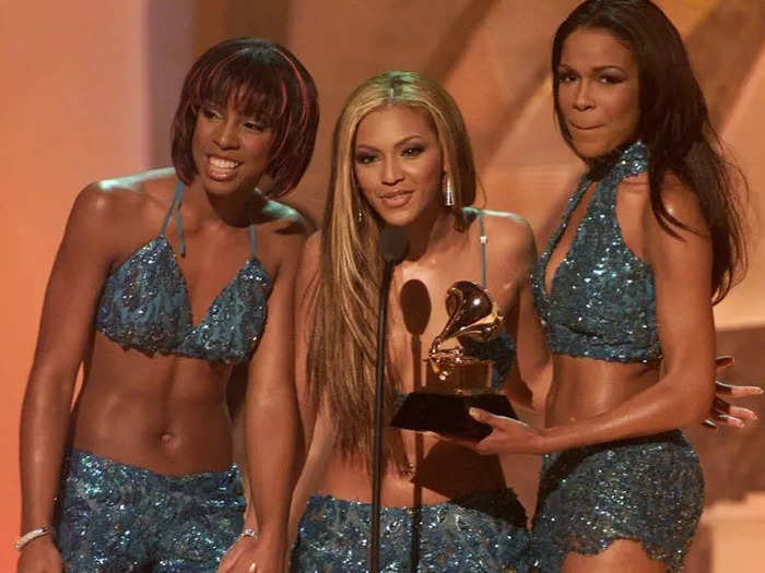 Beyoncé accepted her first two Grammy awards when Destiny