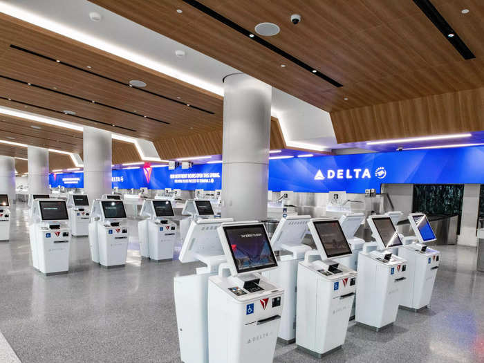 The first phase, which will officially open to the public on April 20, includes consolidating the check-in areas in both terminals. The new lobby will feature 32 self-service kiosks and 46 check-in locations.