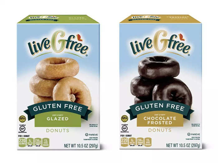 These liveGfree glazed or chocolate gluten-free donuts would make for an easy breakfast.