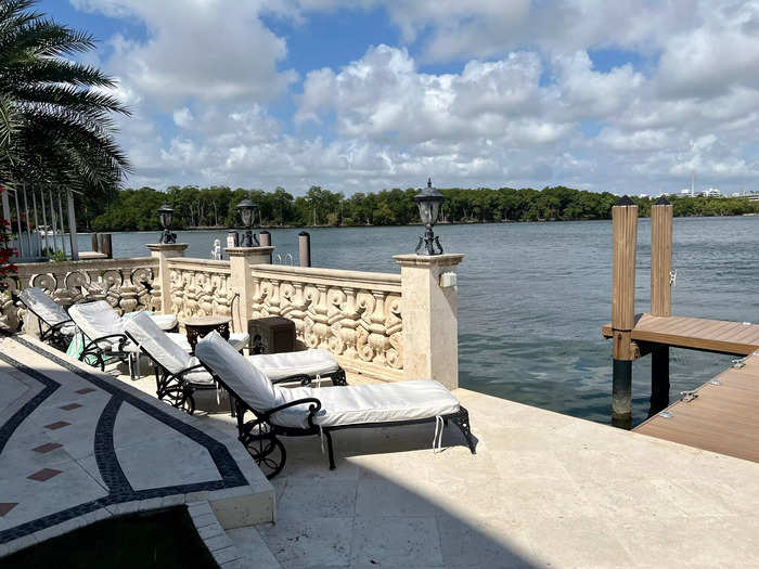 The edge of the property looks out onto the Intracoastal Waterway, a view you can enjoy from a lounge chair. It