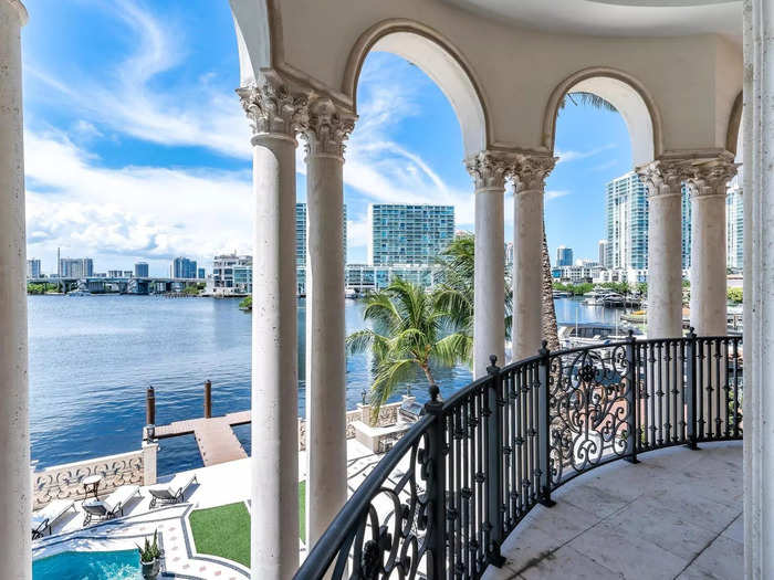 And off the master bedroom was a balcony with sweeping views of the water.