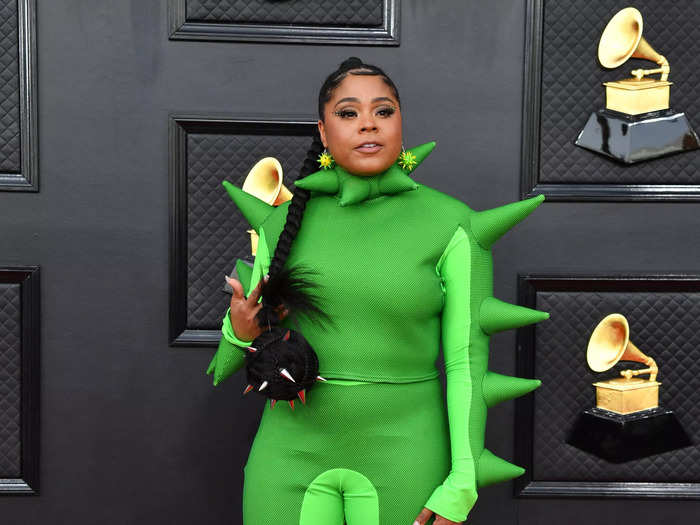 Tayla Parx made a major statement with a spiked green jumpsuit and yellow platform boots.