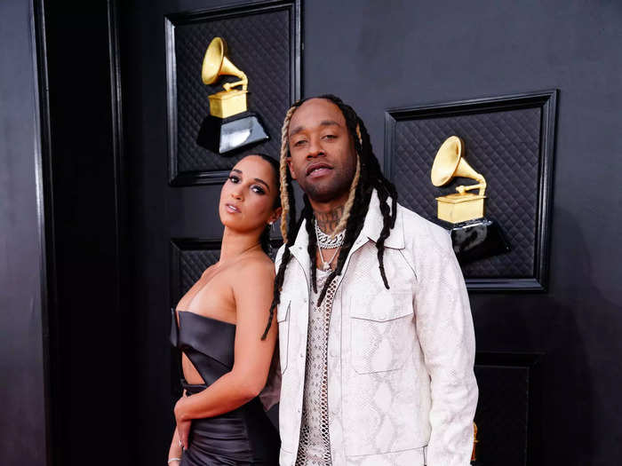 Ty Dolla $ign and girlfriend Zalia wore coordinating leather looks on the red carpet.