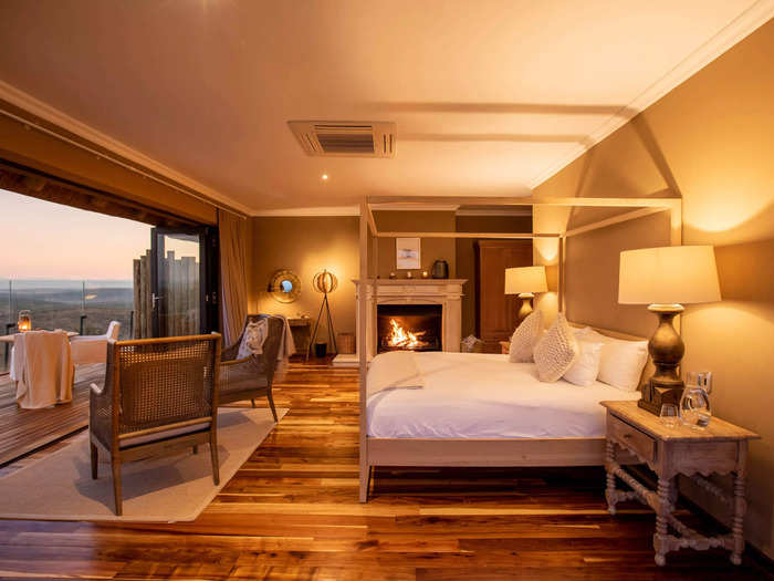 There are 28 bedrooms and 28 bathrooms spread across the four lodges of the estate.