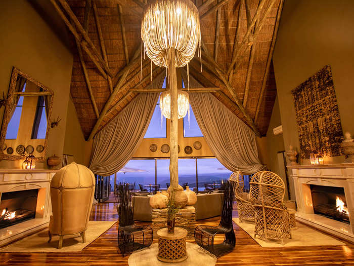 The Sky Lodge is made up of seven suites and sits atop the highest mountain of the reserve.