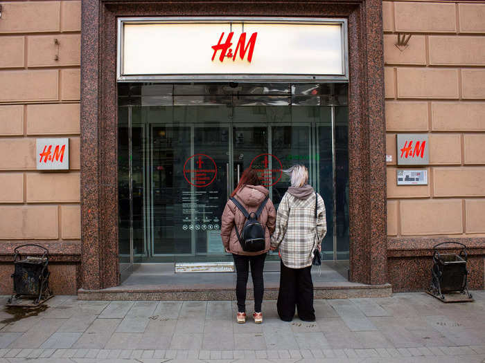 A number of retail giants announced they would pause sales and close stores in Russia in the week after the invasion on February 24, including H&M Group, Disney, and IKEA.