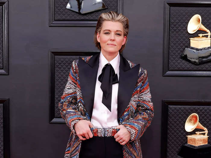 Brandi Carlile channeled Elton John on the red carpet.