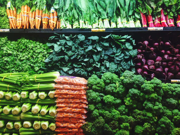 Fresh vegetables: 1-2% more expensive